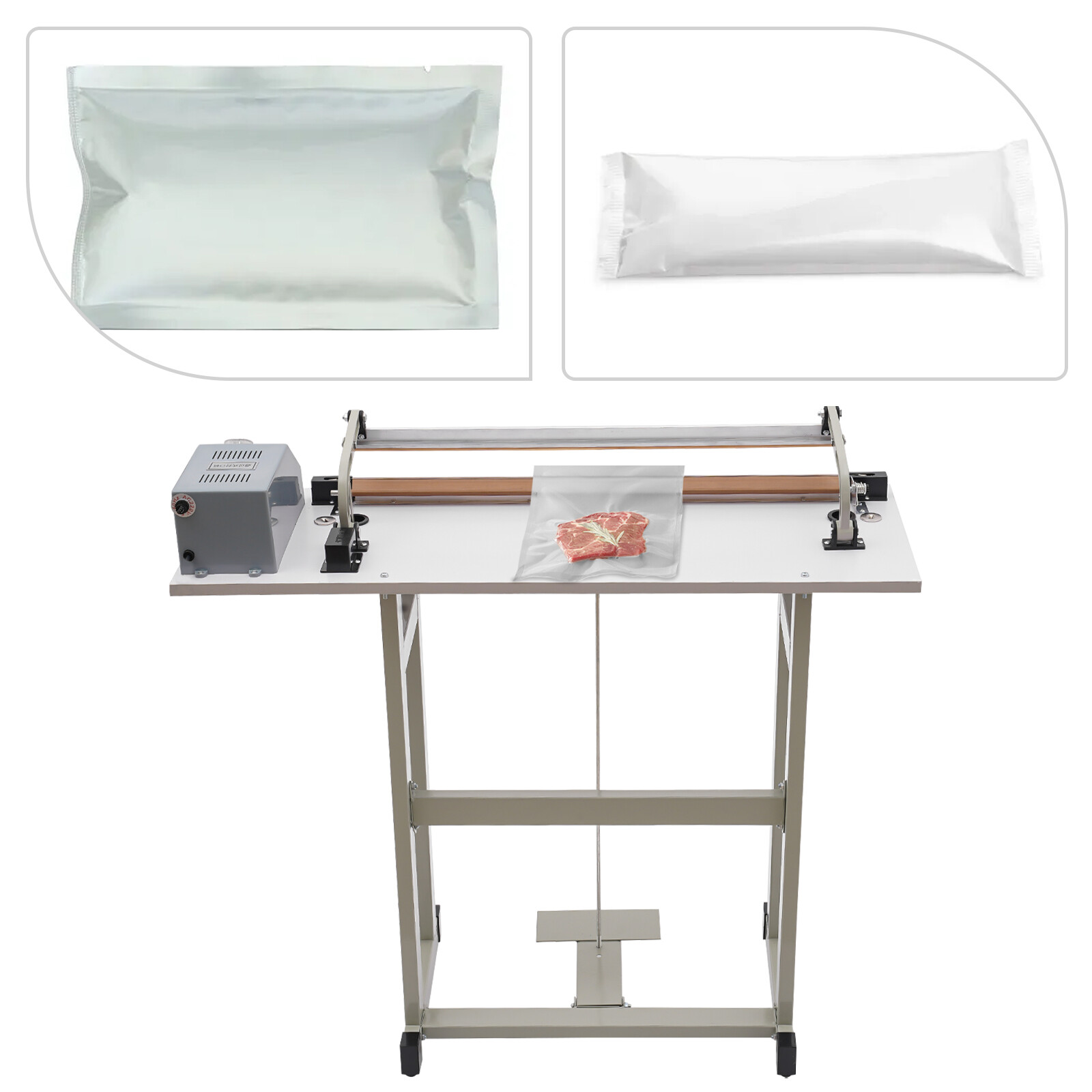 850W Foot Pedal Heat Sealing Machine 0-6 Gears Plastic Bag Sealing Machine