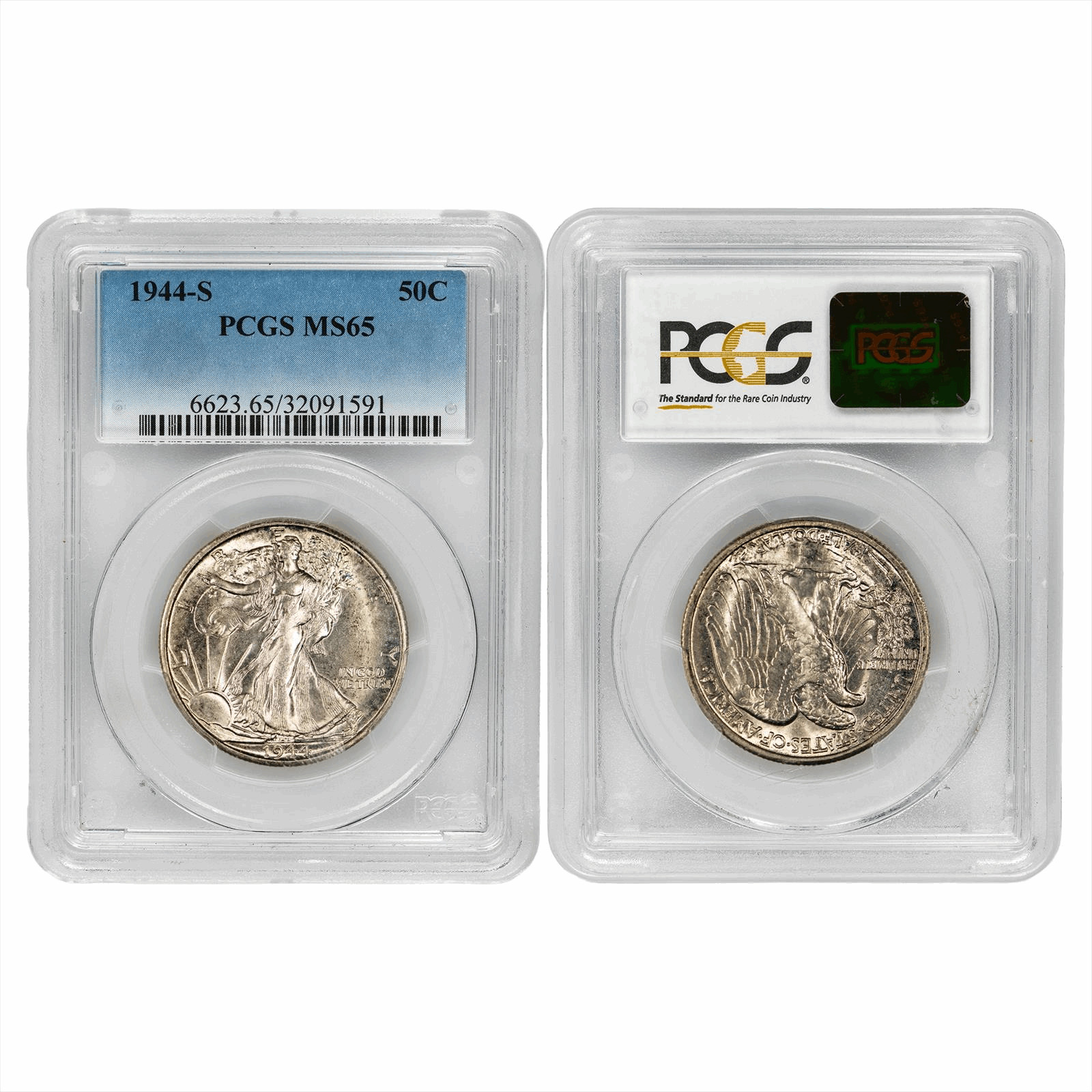 1944S Walking Liberty Half Dollar 50C PCGS MS 65