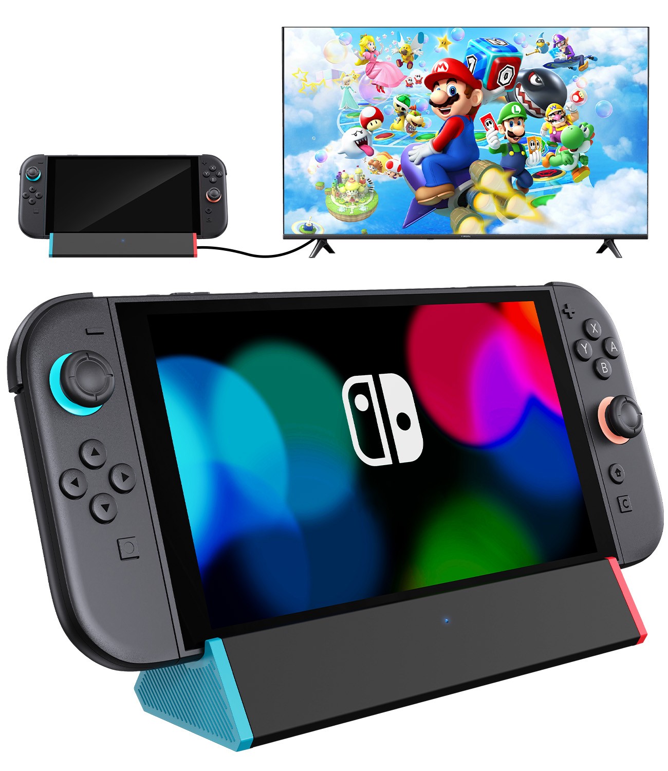 TV Dock Station for Nintendo Switch 2 Portable Charging Stand LAN model 4K HDMI