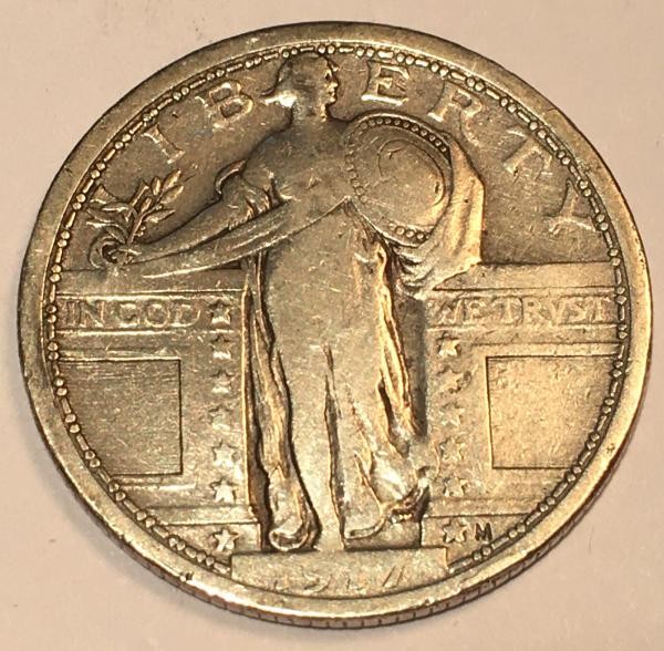 1917 Standing Liberty Quarter Type 1 Very Fine #3