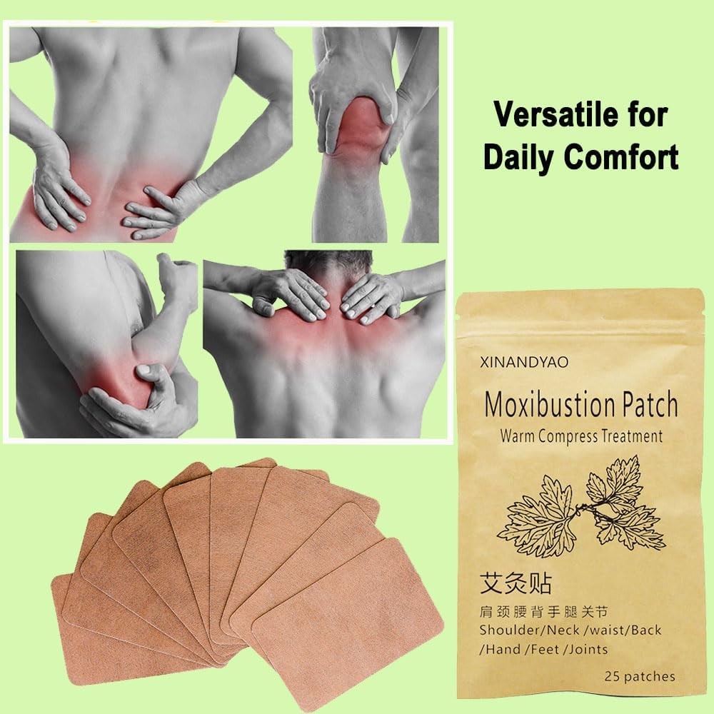 2x50 Patches Moxibustion Herbal Warming Patch – Mugwort Self-Heating Pads, Comf