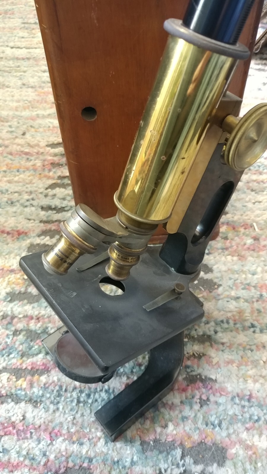 Antique Bausch & Lomb Microscope with Wood Case
