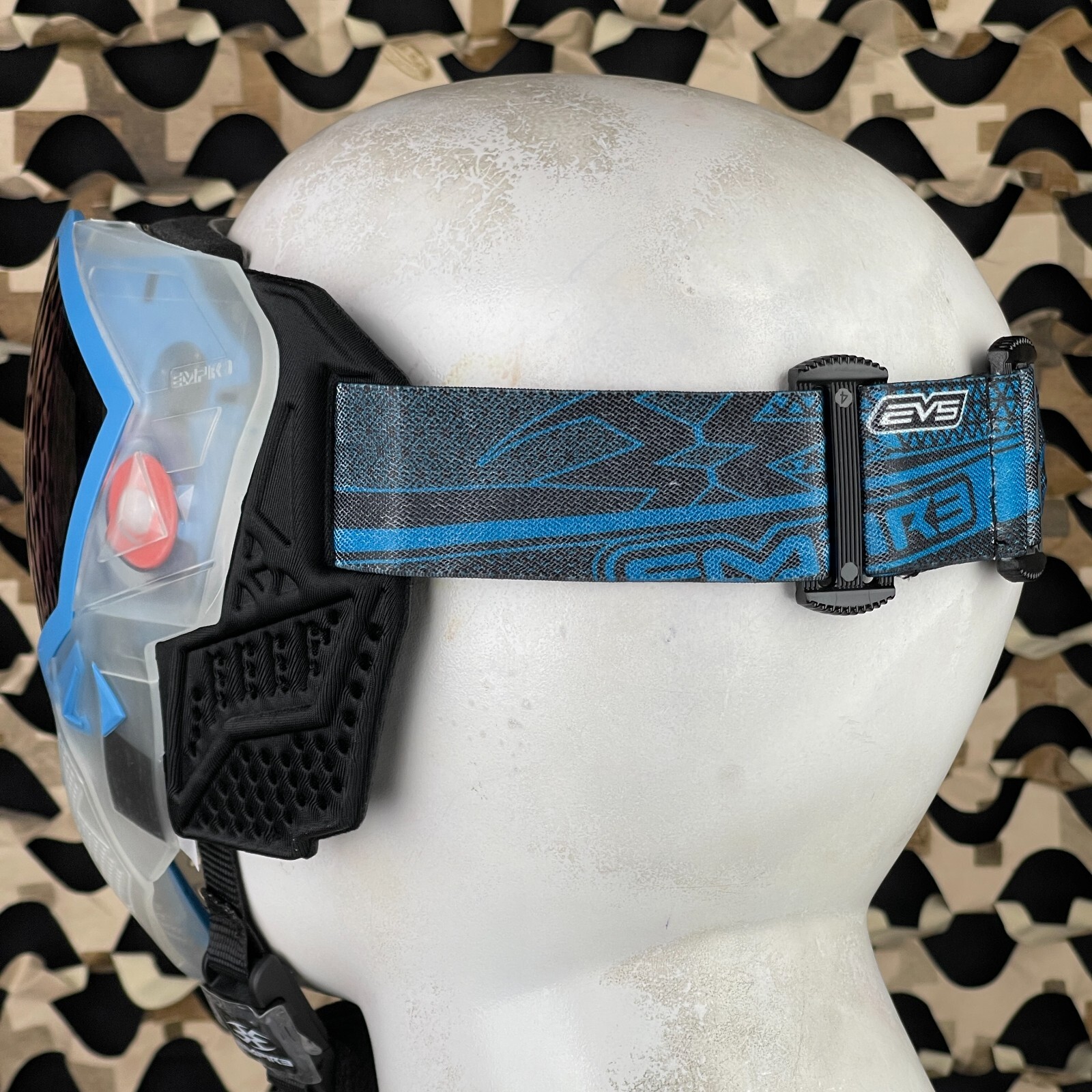 NEW Empire EVS Paintball Mask w/ 1 Lens - Crystal Clear/Blue - Blue Mirror