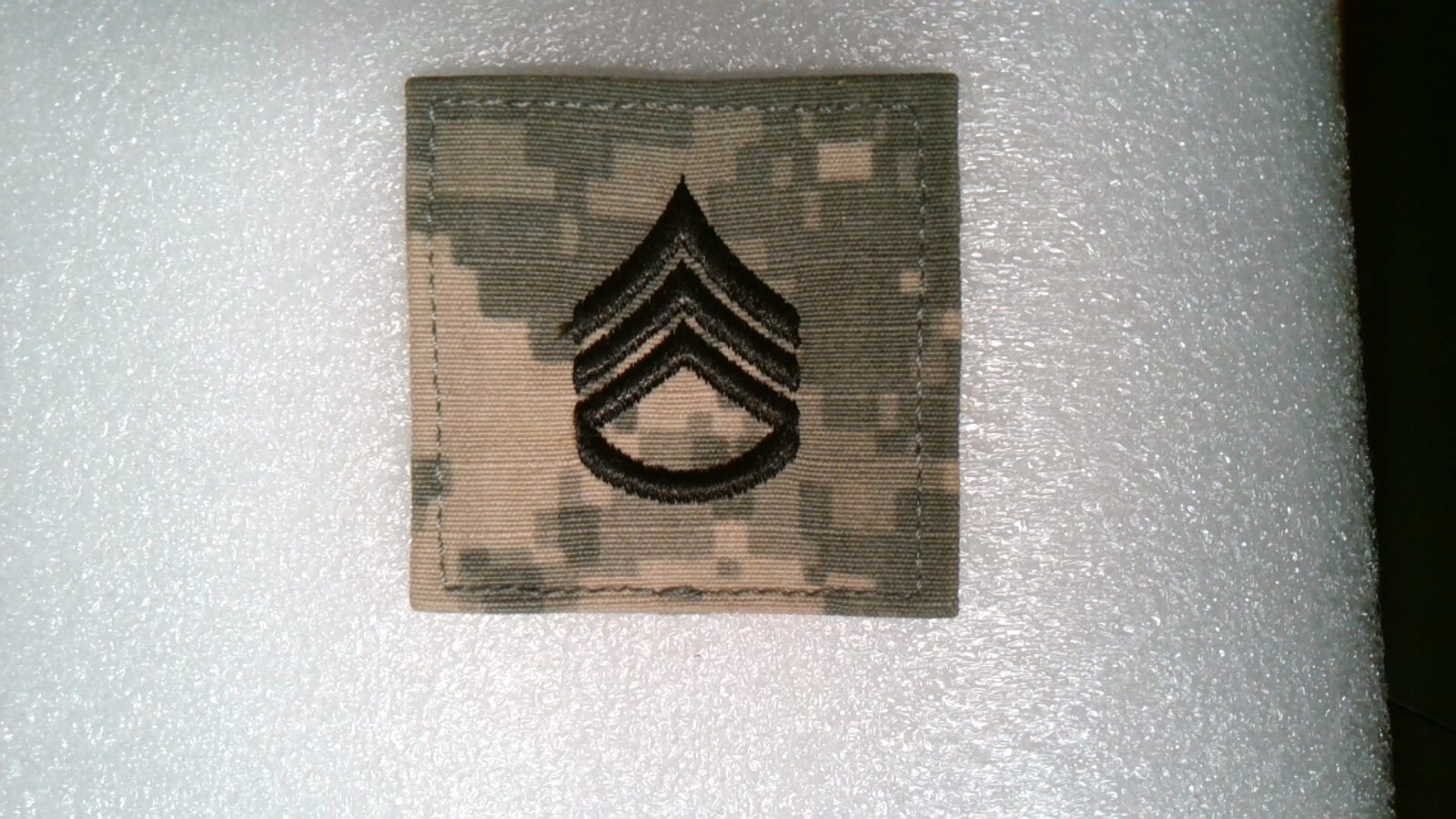 US MILITARY ARMY PATCH HOOK AND LOOP BACK FOR ACUS SSG RANK STAFF SERGEANT ACU