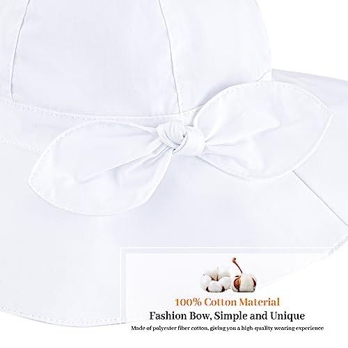 Baby Girl Sun Hat with UPF 50+ Outdoor Adjustable Beach 6-12 Months Light Pink