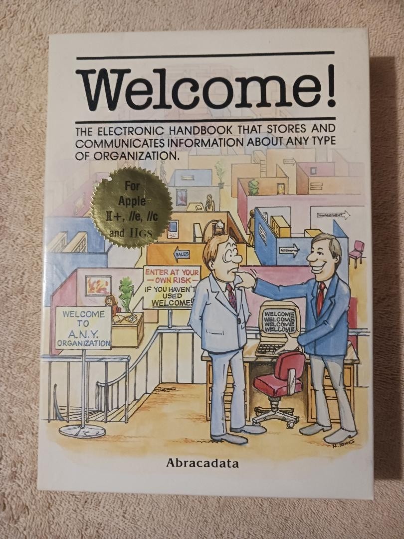 Welcome! Electronic Handbook Apple II+ IIe IIc IIGS by Abracadata rare Vintage