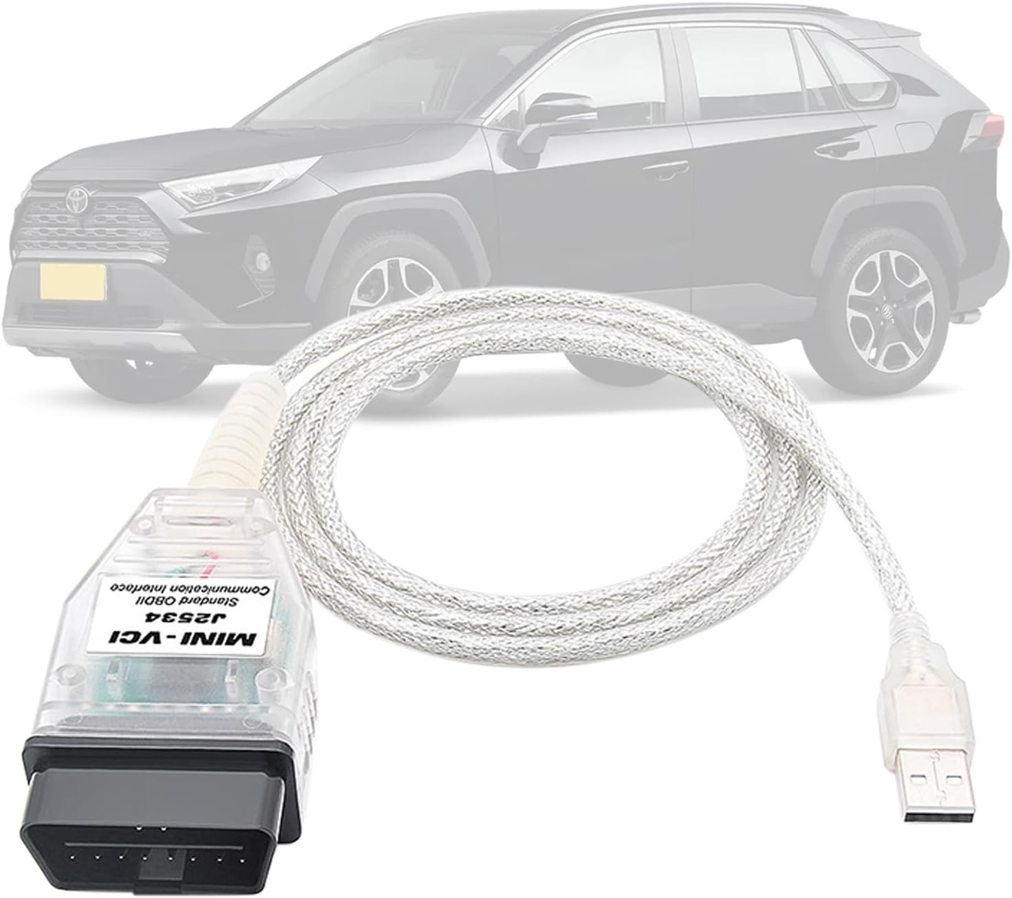 OBD to USB Cable for Mini Vci J2534 Cable fits Toyota Lexus Scion Vehicles