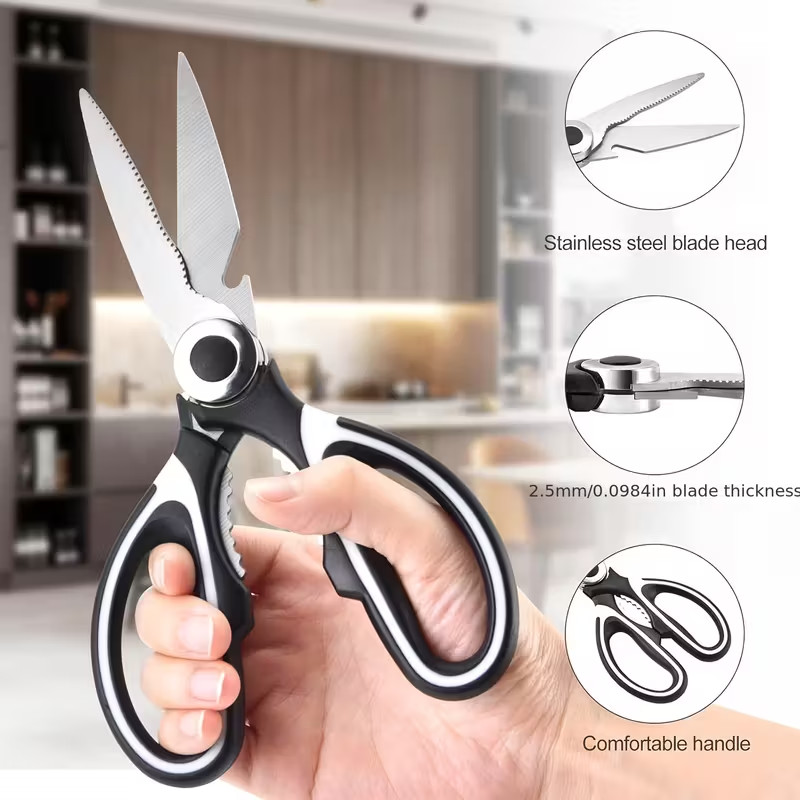 1/2pcs Kitchen Shears Heavy Duty Utility Stainless Steel All Purpose Ultra Sharp
