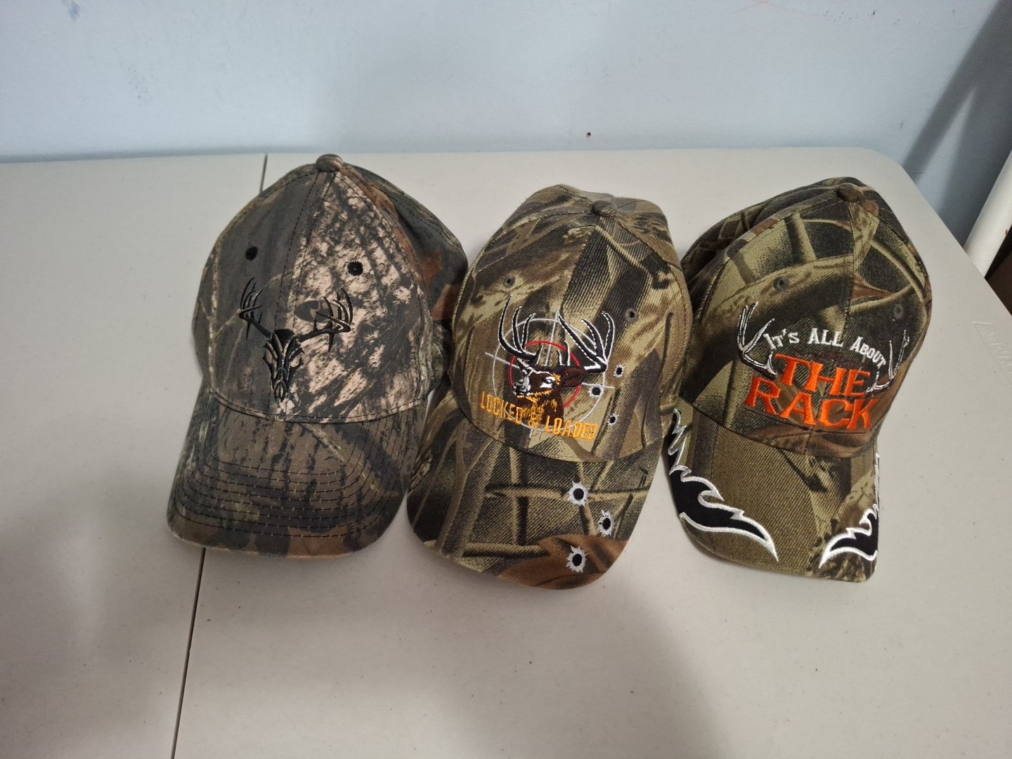 Lot Of 3 Camo Hunting Hats