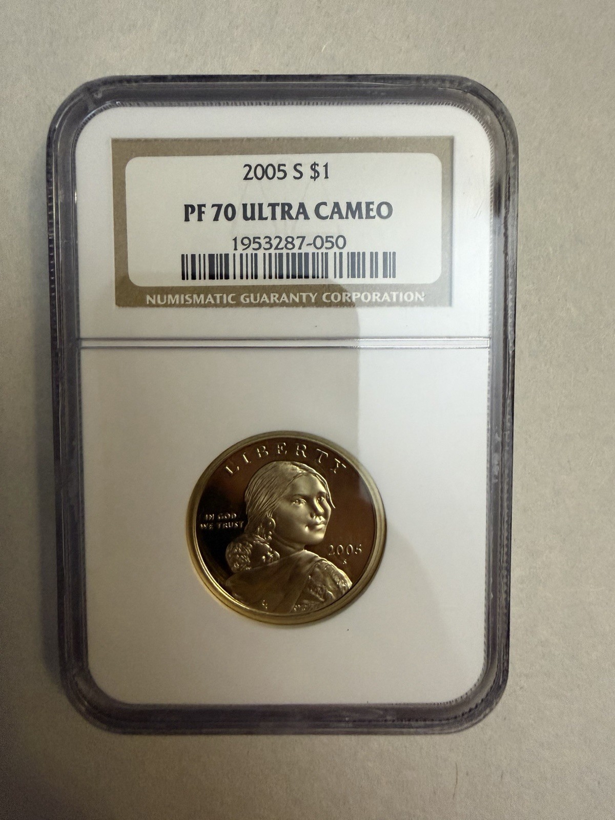 2005-S PROOF SACAGAWEA DOLLAR NGC PF70 UCAM #058