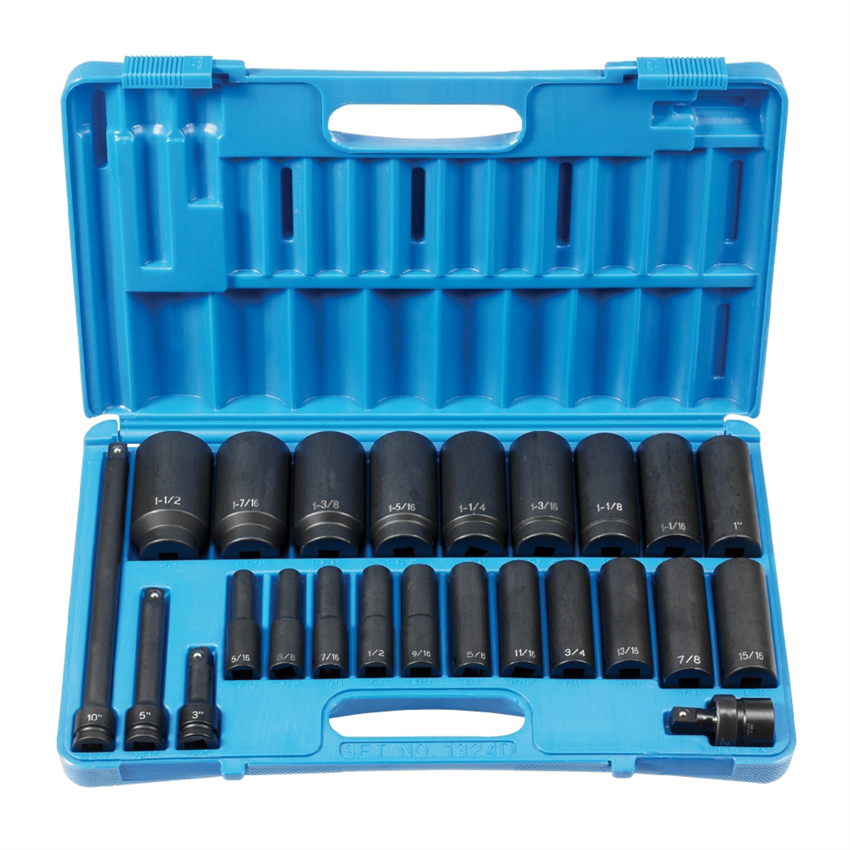 1/2"DR 24PC DP SET Grey Pneumatic 1324D