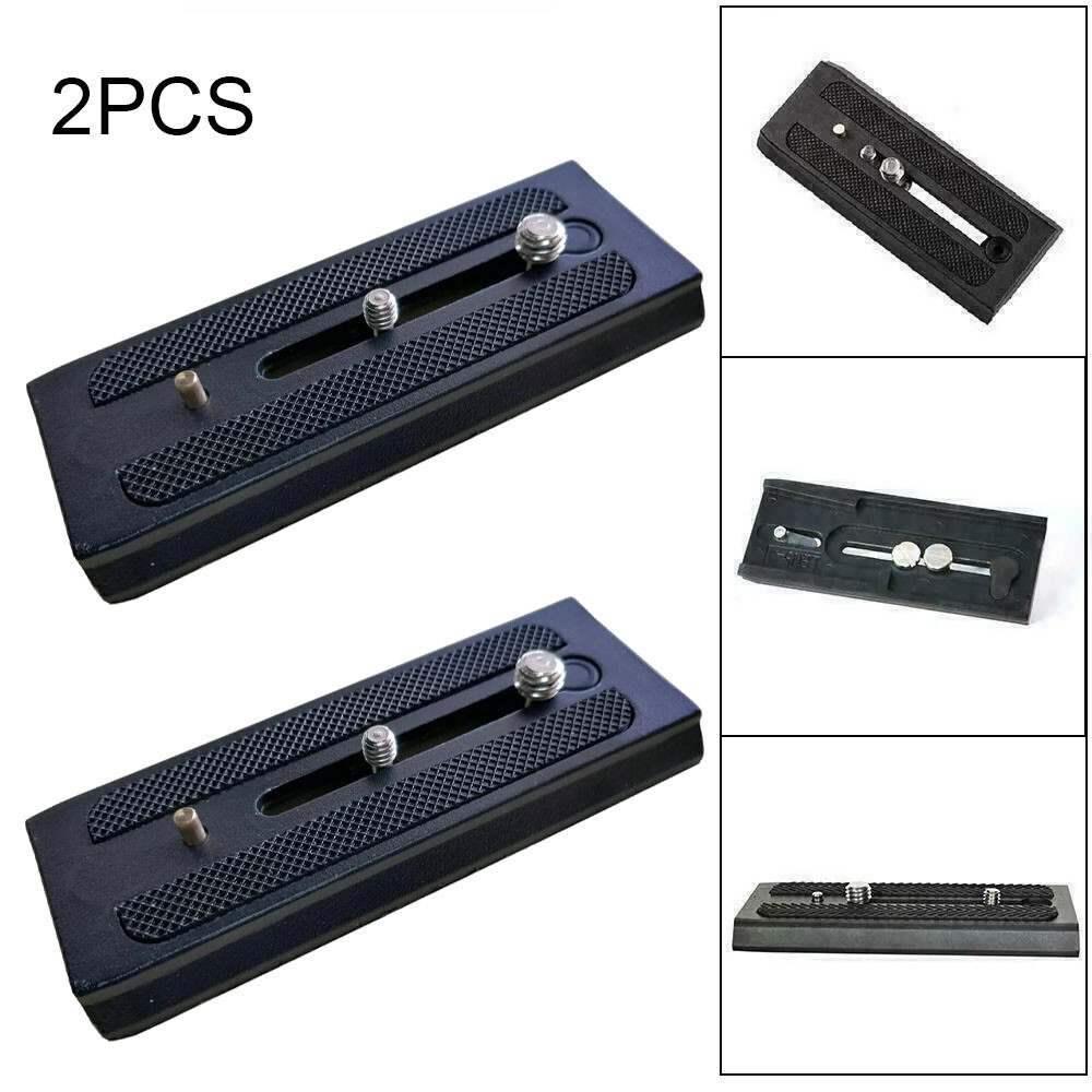 2xSliding Quick Release Plate Adapter Plate For Manfrotto 500ah 701 577 Benro S4