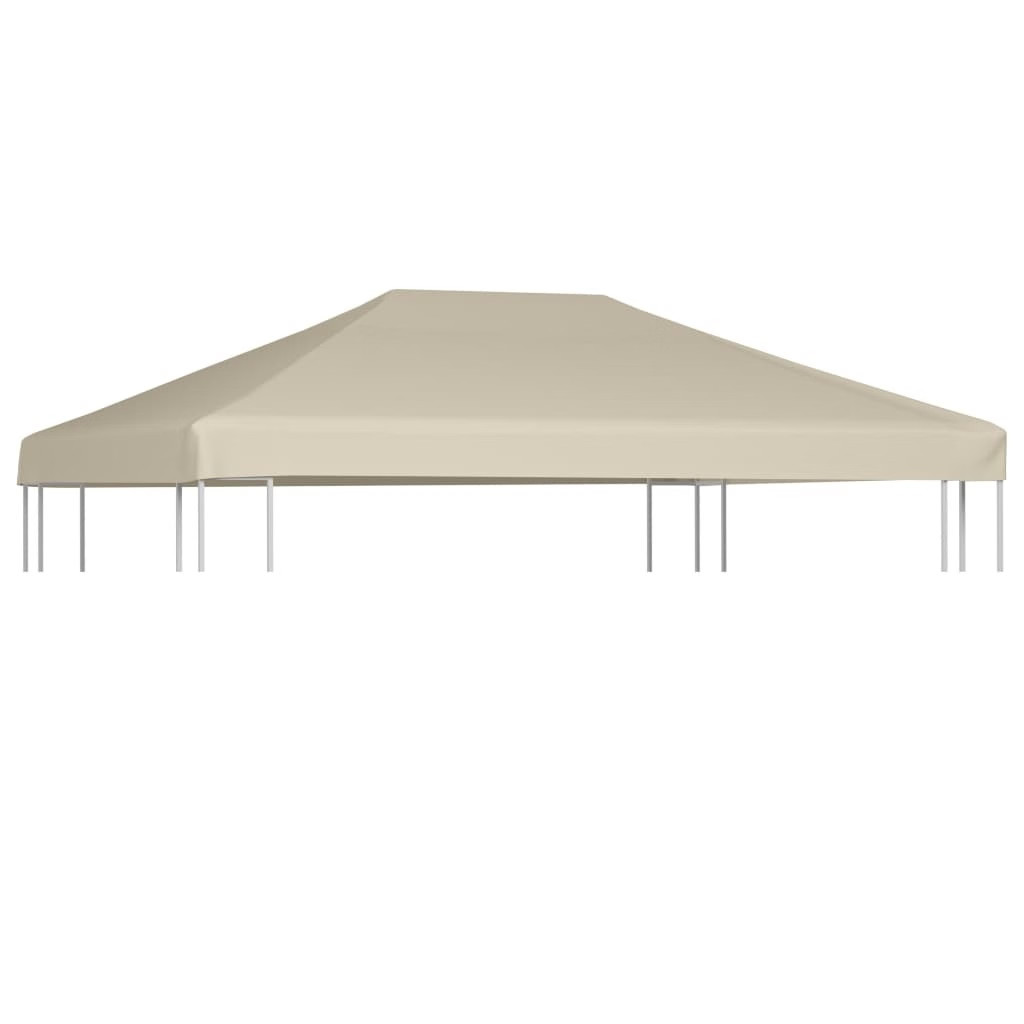Gazebo Top Cover Beige Polyester with PVC coating 157.5x118.1 in