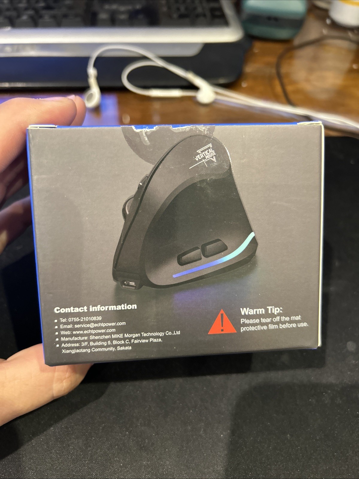 ECHTPower Ergonomic Wireless Mouse, Vertical Mouse with Adjustable DPI 2400/1...
