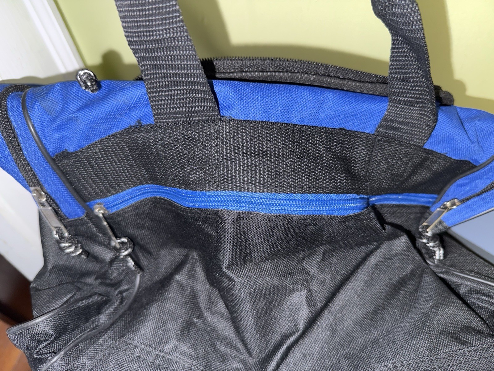 Blue And Black Compact Gym Duffle Bag NWT