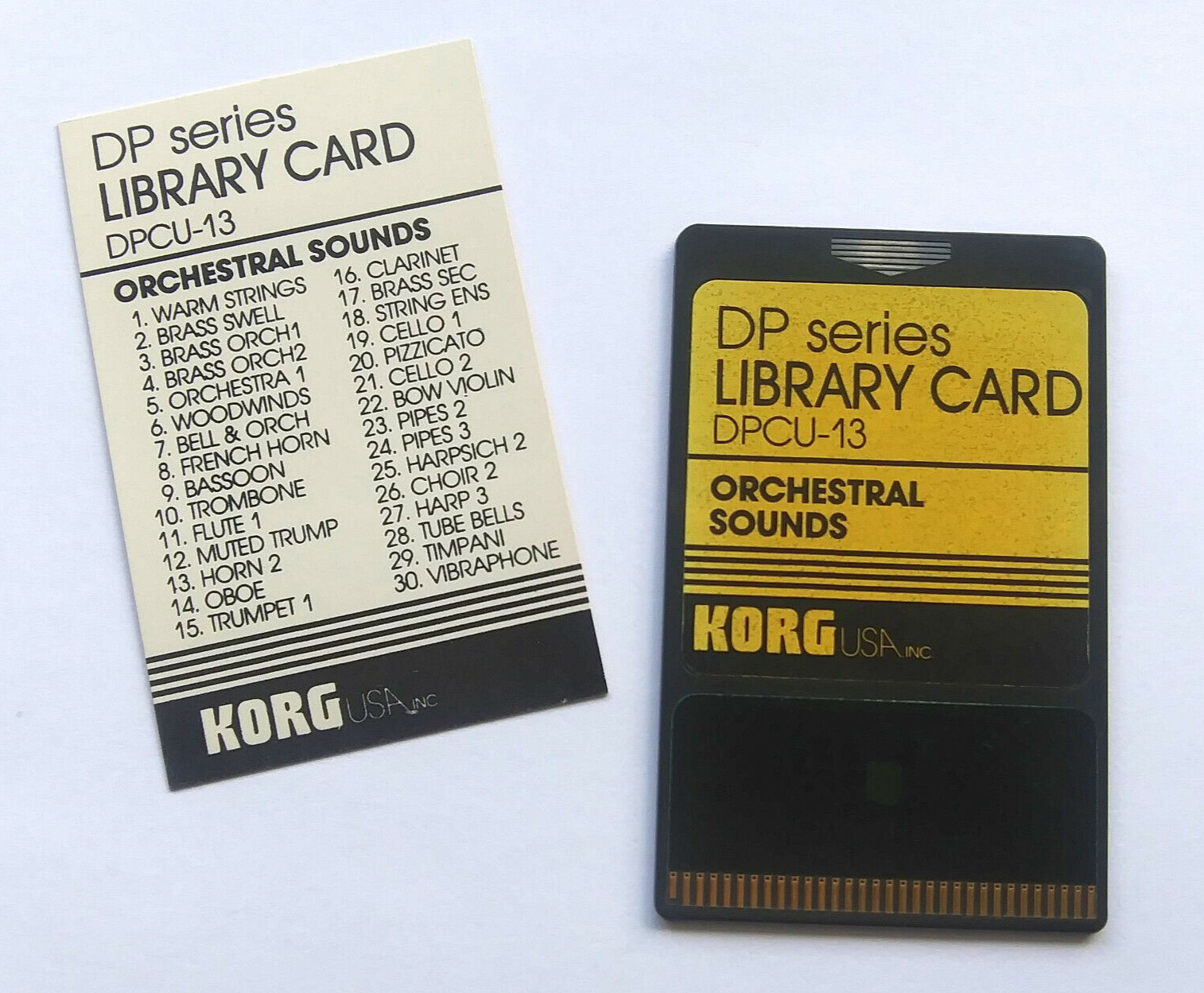 Korg ROM Card DPCU-13 "Orchestral Sounds" for DP2000 and DP3000 Digital Pianos.