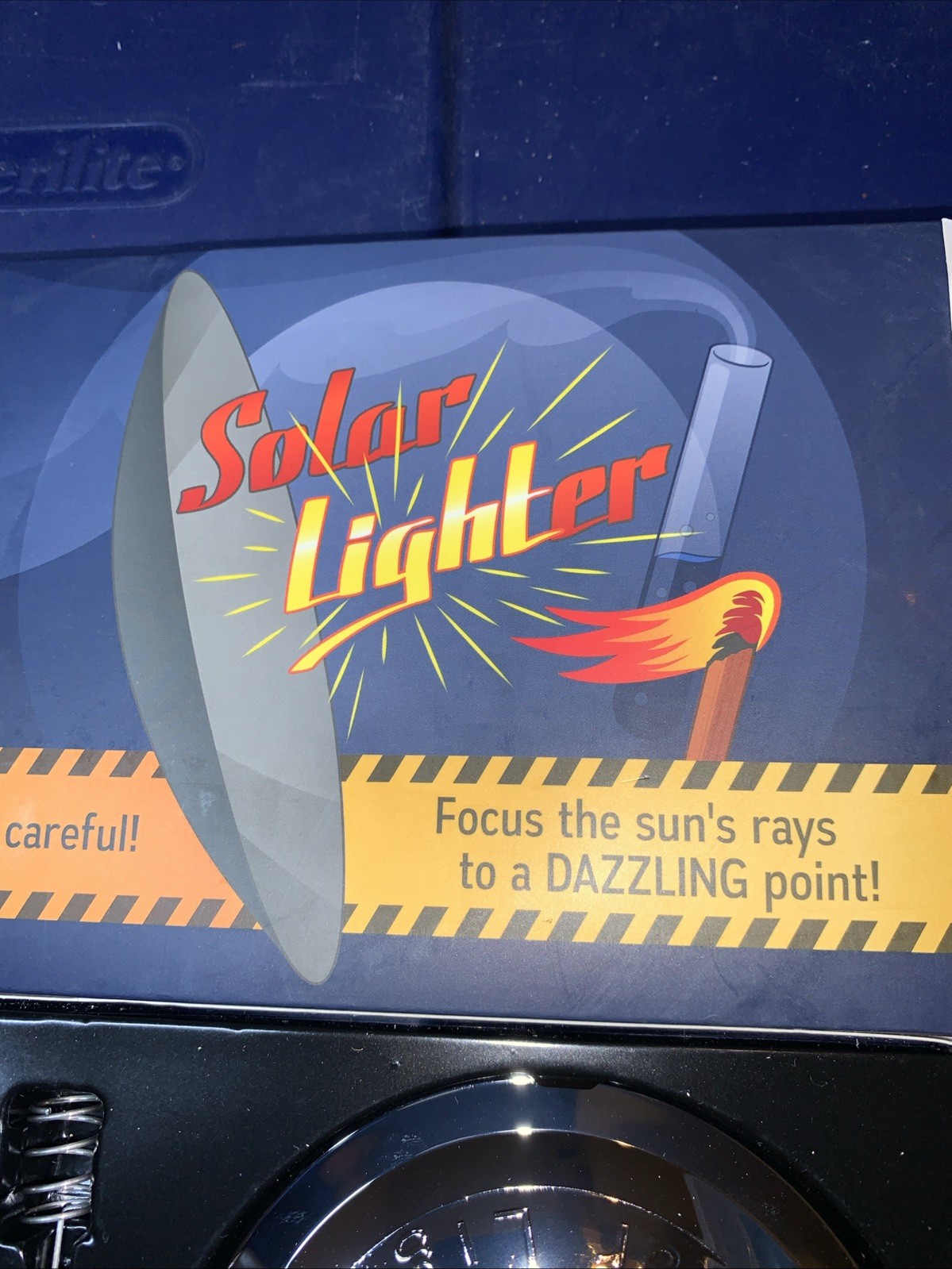 1pc Outdoor Solar Lighter Fire Starter Waterproof Windproof Camping Tool - NEW