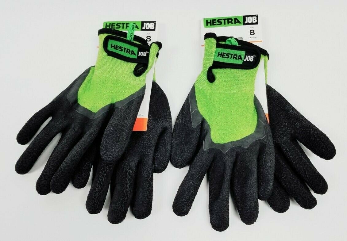 Lot of 2 Pair Hestra Job Multiuse Bamboo Latex Unisex Gloves Size 8 NWT
