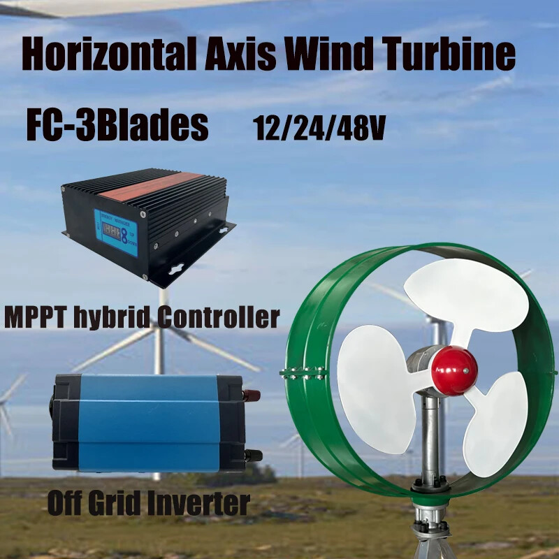 6/8KW Horizontal Axis Permanent Maglev Wind Turbine Generator W/ MPPT Controller