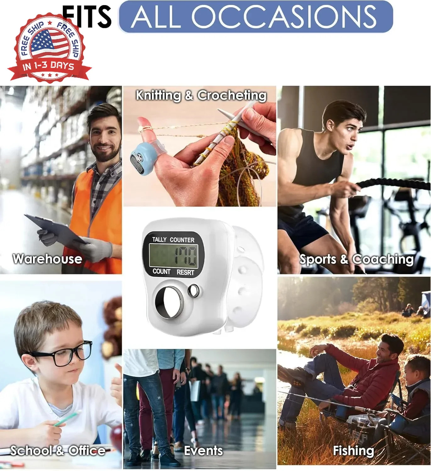 Electronic Finger Counter, 5-Digit LCD Number Clicker | 5-Digit LCD Displa