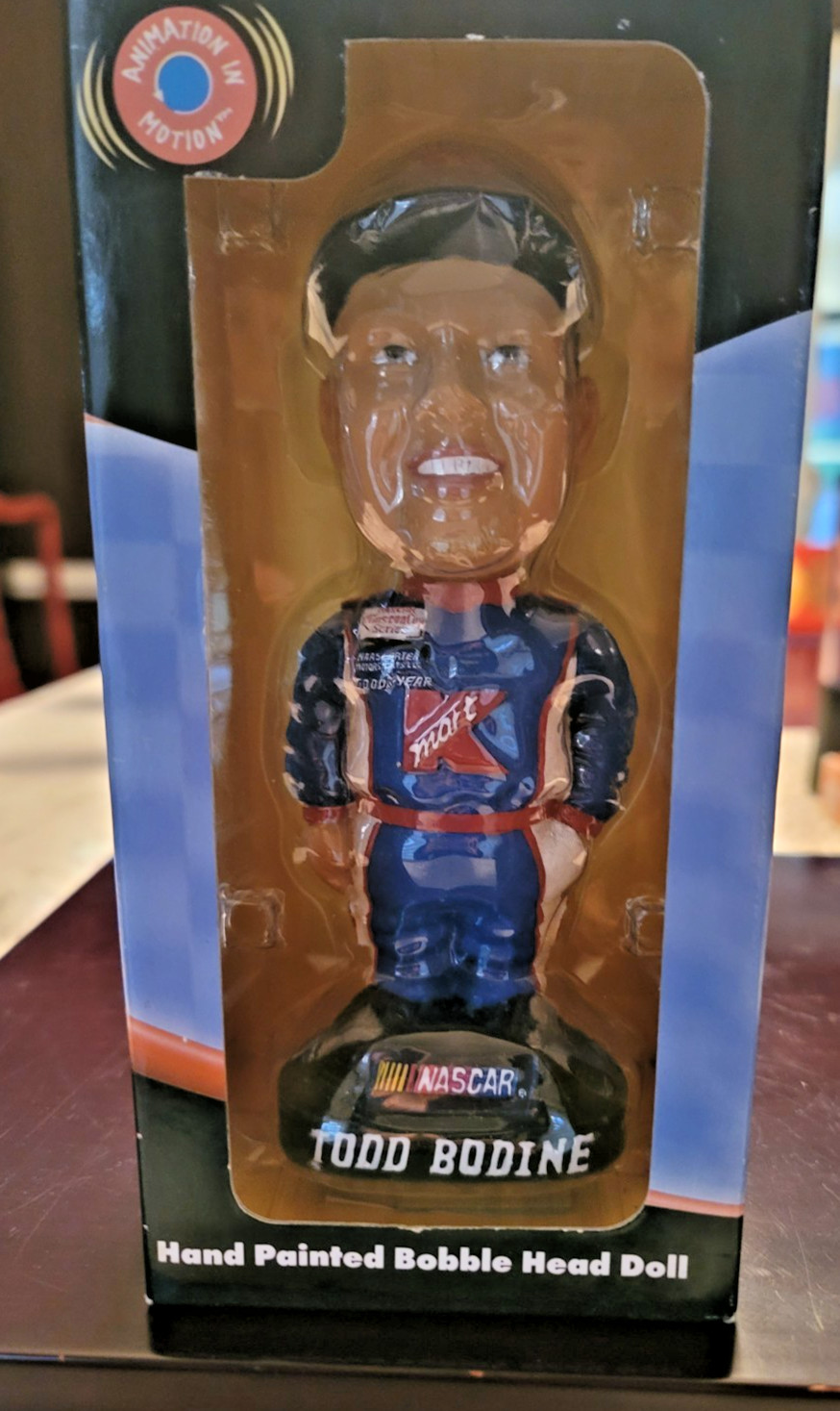 Vtg Nascar Bobblehead TODD BODINE K-Mart Racing Bobble Dobbles Figurine