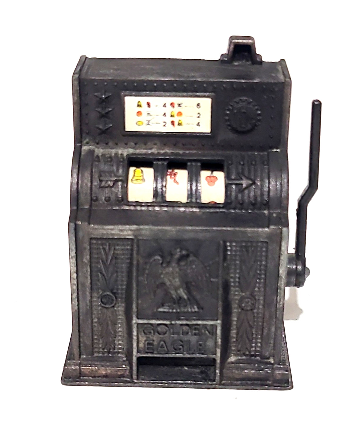 Novelty Golden Eagle Metal Slot Machine Pencil Sharpener Works