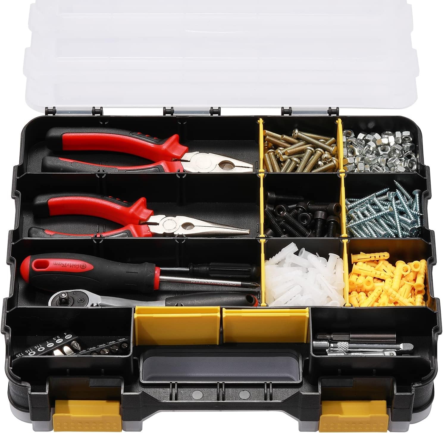 Mayouo Double Side Tools Organizer, Customizable Removable Plastic Dividers