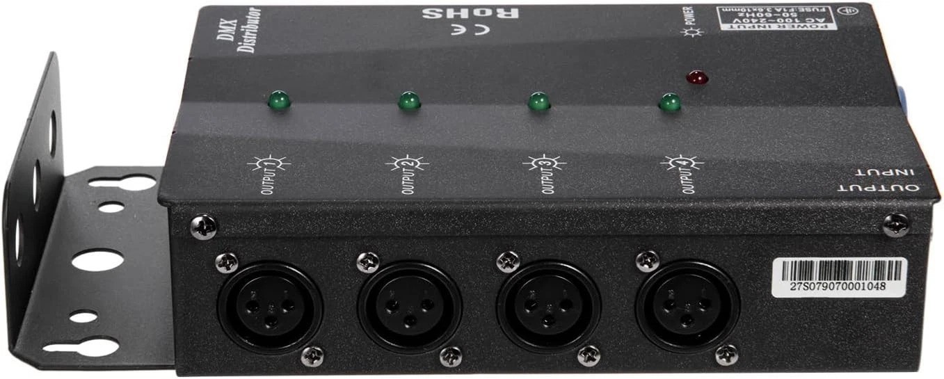 4-Way DMX Splitter Amplifier - Save Cable and Setup Time