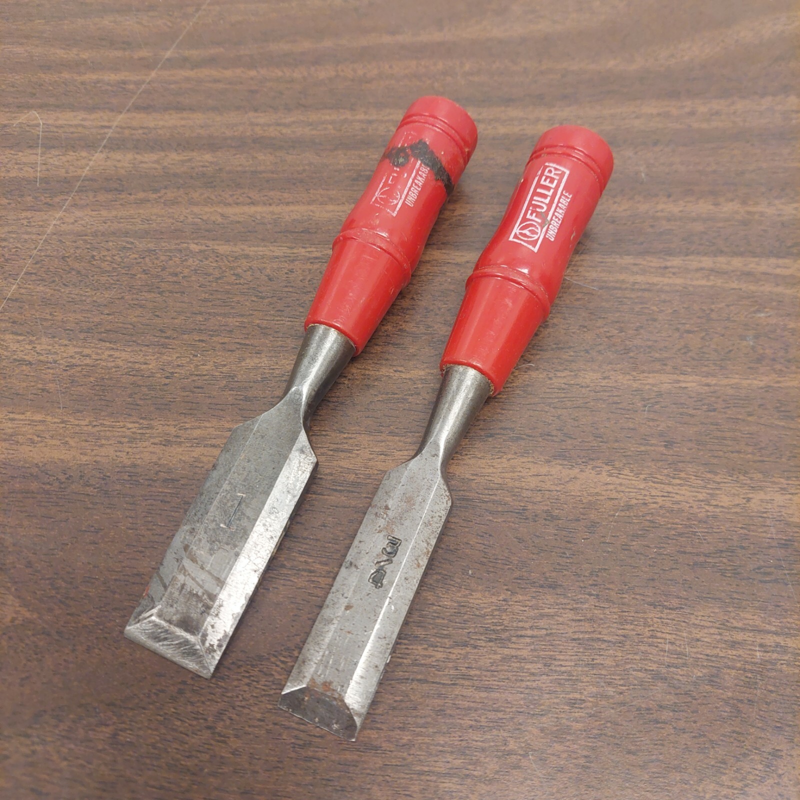 Nice Set of 2 Vintage Fuller 3/4” & 1” Chisels