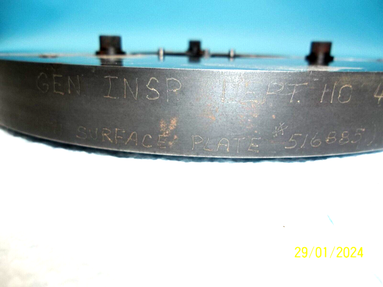 8" Round Metal Inspection Surface Plate (MS-558)