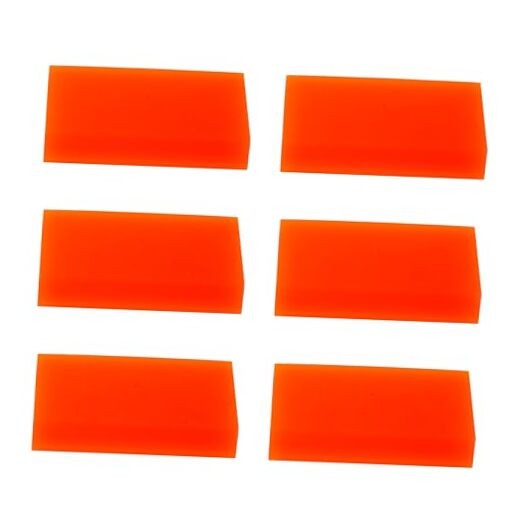 6Pcs 2” Small Rubber Squeegee for Vinyl Installation, Window Tinting, Orange