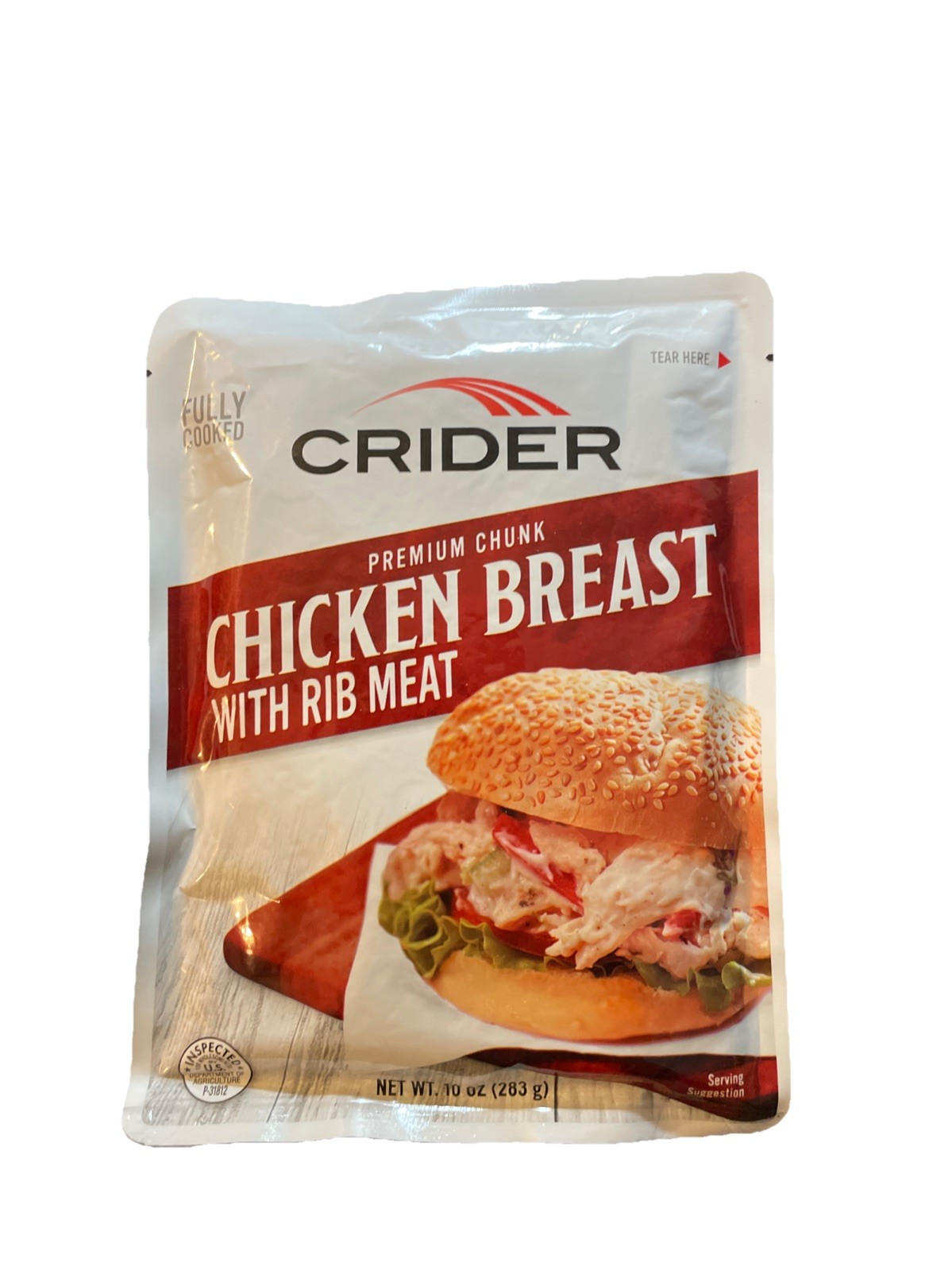 crider premium chunk chicken breast with rib meat 10 oz pack 1 ct
