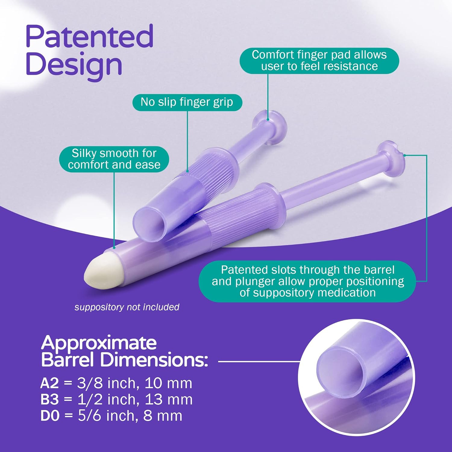 Easy-To-Use Suppository Applicator for Women and Men, Disposable Applicator f...