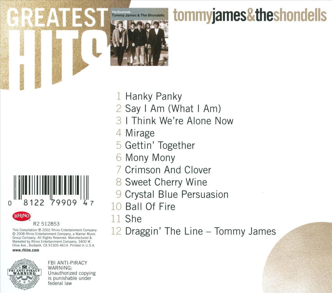 TOMMY JAMES & THE SHONDELLS (ROCK) - THE ESSENTIALS NEW CD