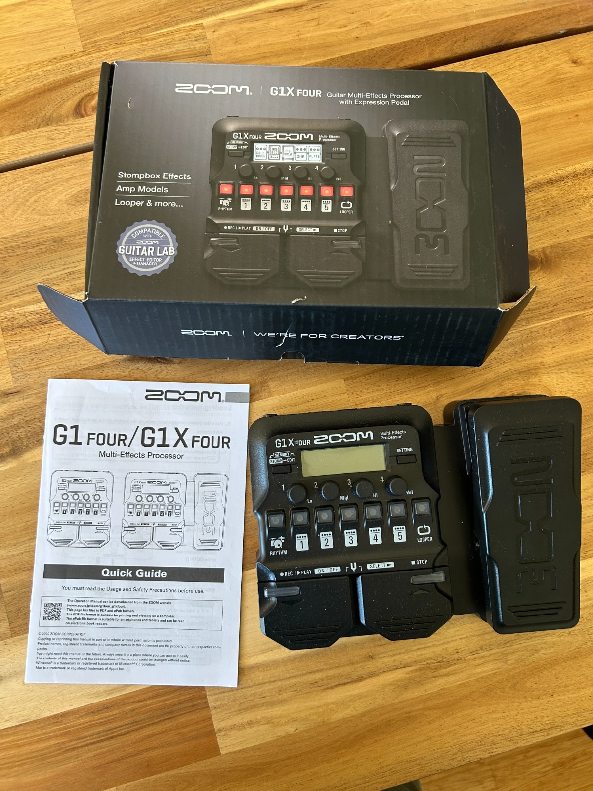 Zoom G1X Four Guitar Effects Processor with Built-in Expression Pedal