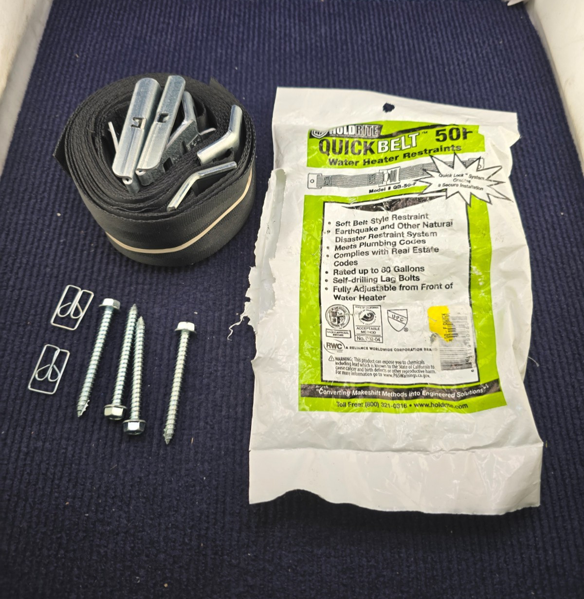 Holdrite QB-50-F: Soft Belt QuickBelt For 80 Gallon Water Heater