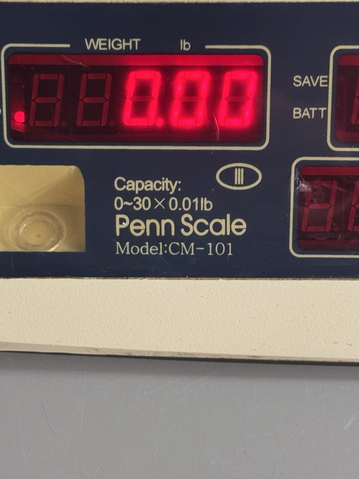 Penn Scale Tabletop Capacity: 0~30x0.01lb CM-101 - MINT CONDITION