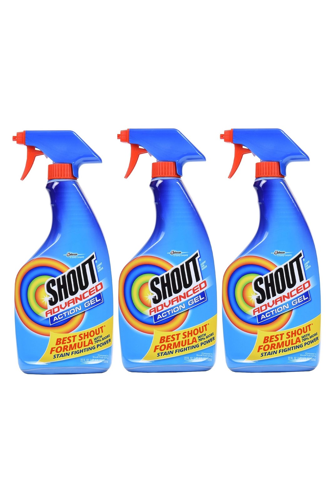 Shout Advanced Spray and Wash Laundry Stain Remover Gel packaging may vary 3 Ct