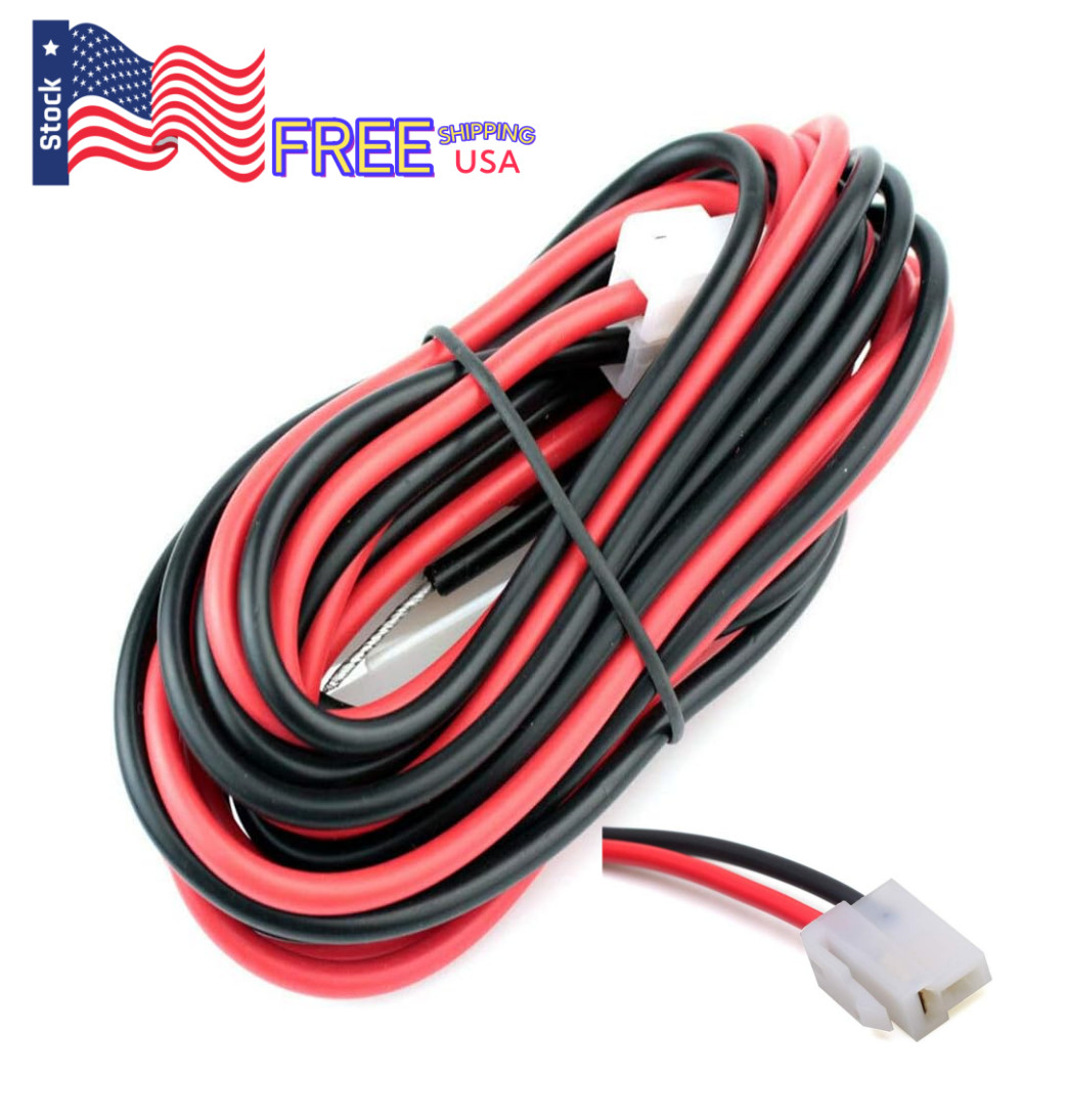 DC Power Cable for Mobile Radio ICOM Kenwood TM-241 YAESU FT-7800R T Shape USA