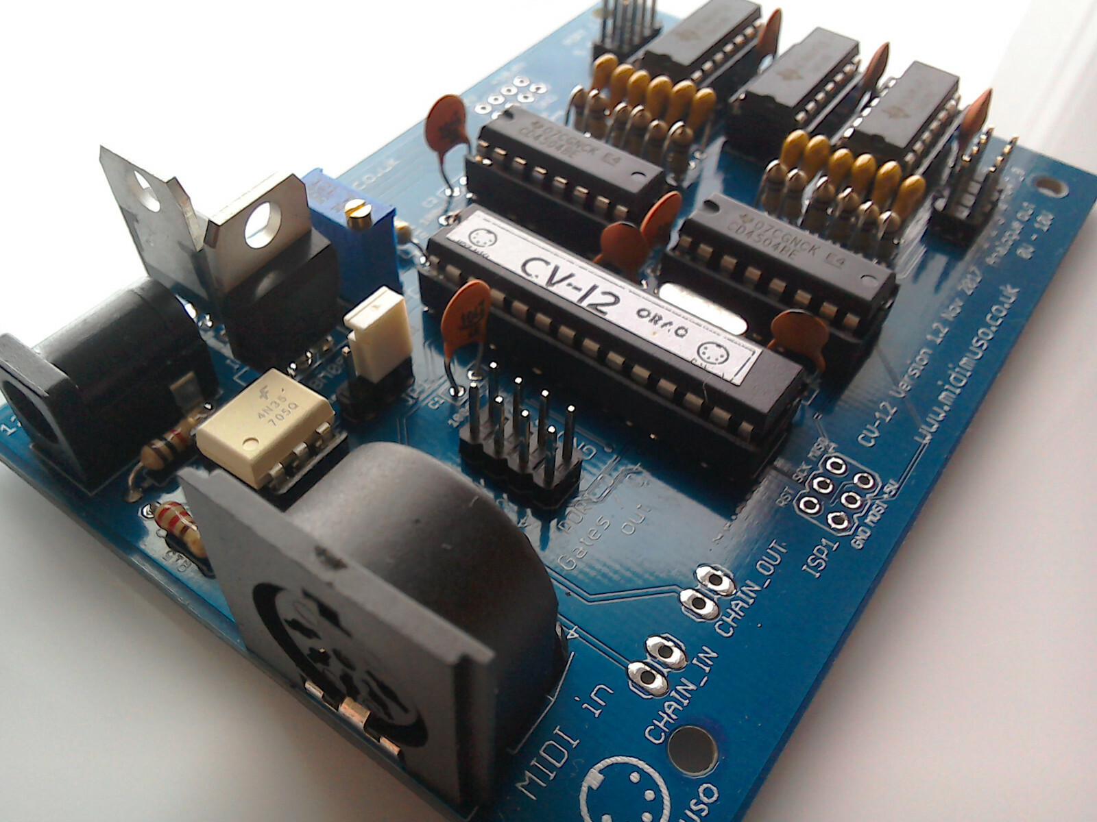 MIDI CV converter  Midimuso CV-12  Kit PLUS Sockets POLYPHONIC  Moog 1V / Oct