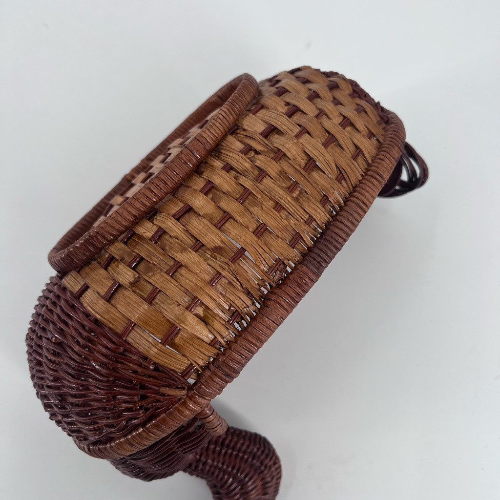 Vintage Duck Basket Bin Camp Adirondack Thanksgiving Fall wicker