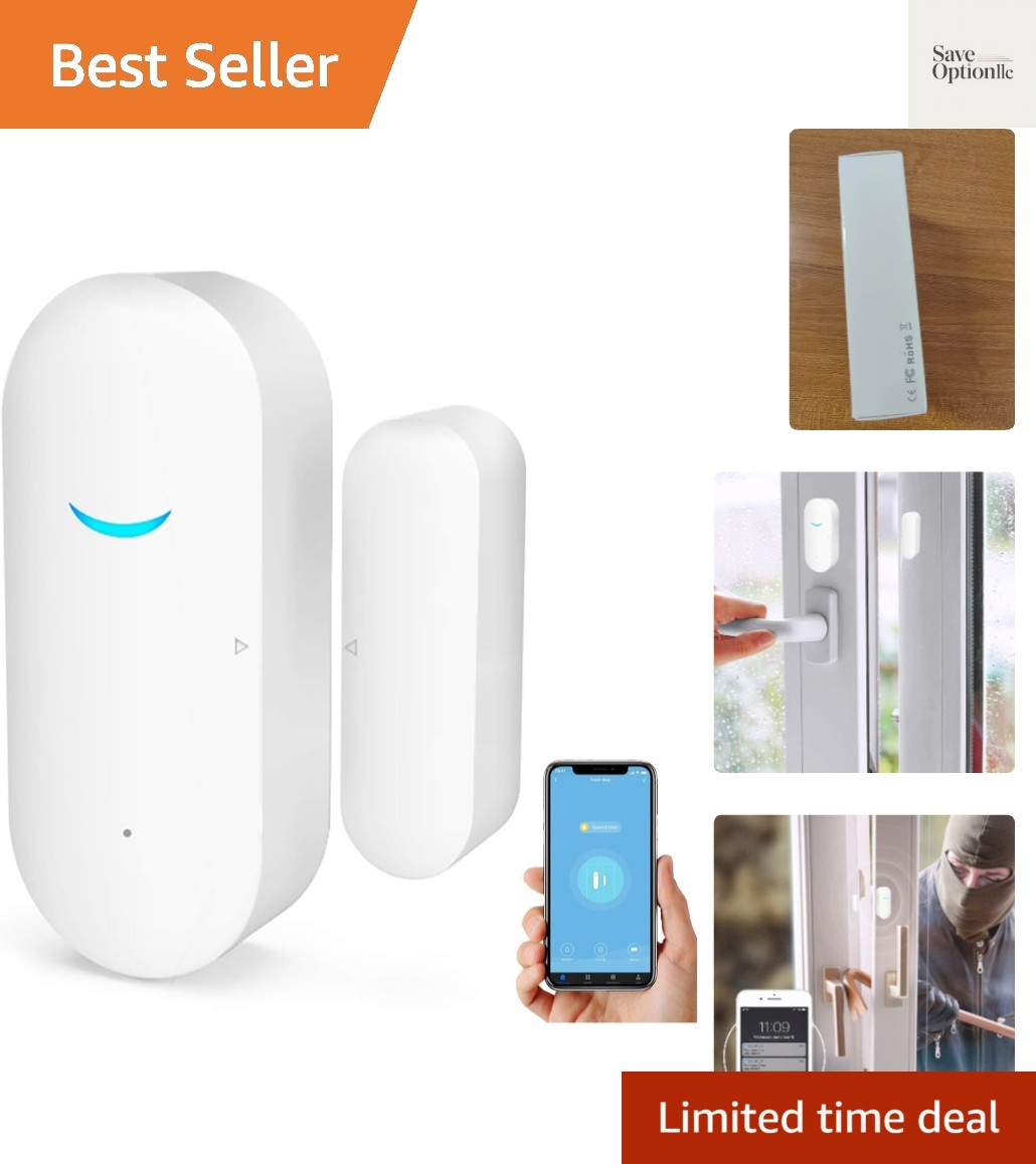 WiFi Door and Window Sensors,Tuya Smart Alarm with Free Notification APP Cont...