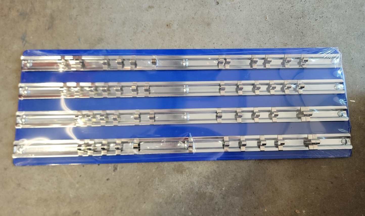 NEW Cornwell Tools BLUE 1/4" Drive 4 Rail Socket Tray Holds 50 Sockets