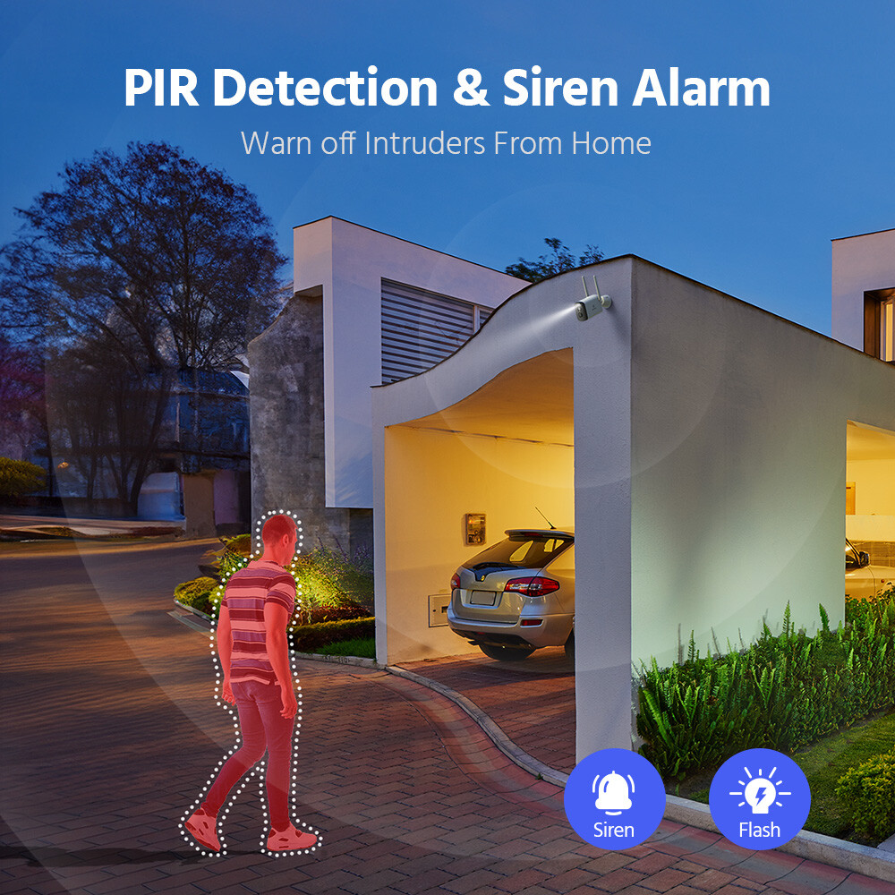ANNKE Wireless 4MP Security Camera Solar Panel Two-Way Audio Color Night Vision