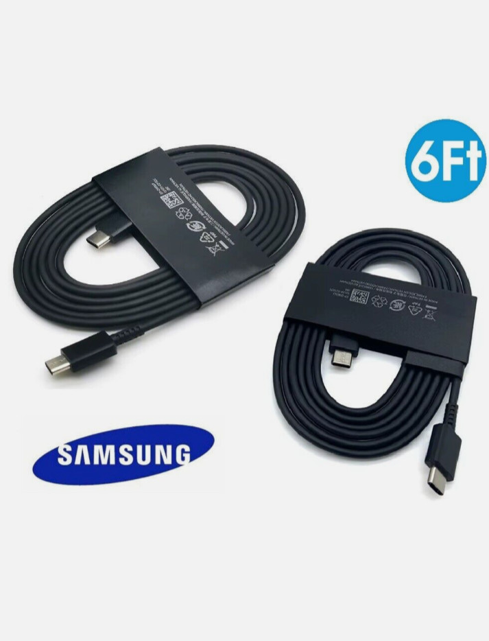 2x Original Samsung Galaxy S24 S23 S22 S21 5G USB-C 6FT Super Fast Charge Cable