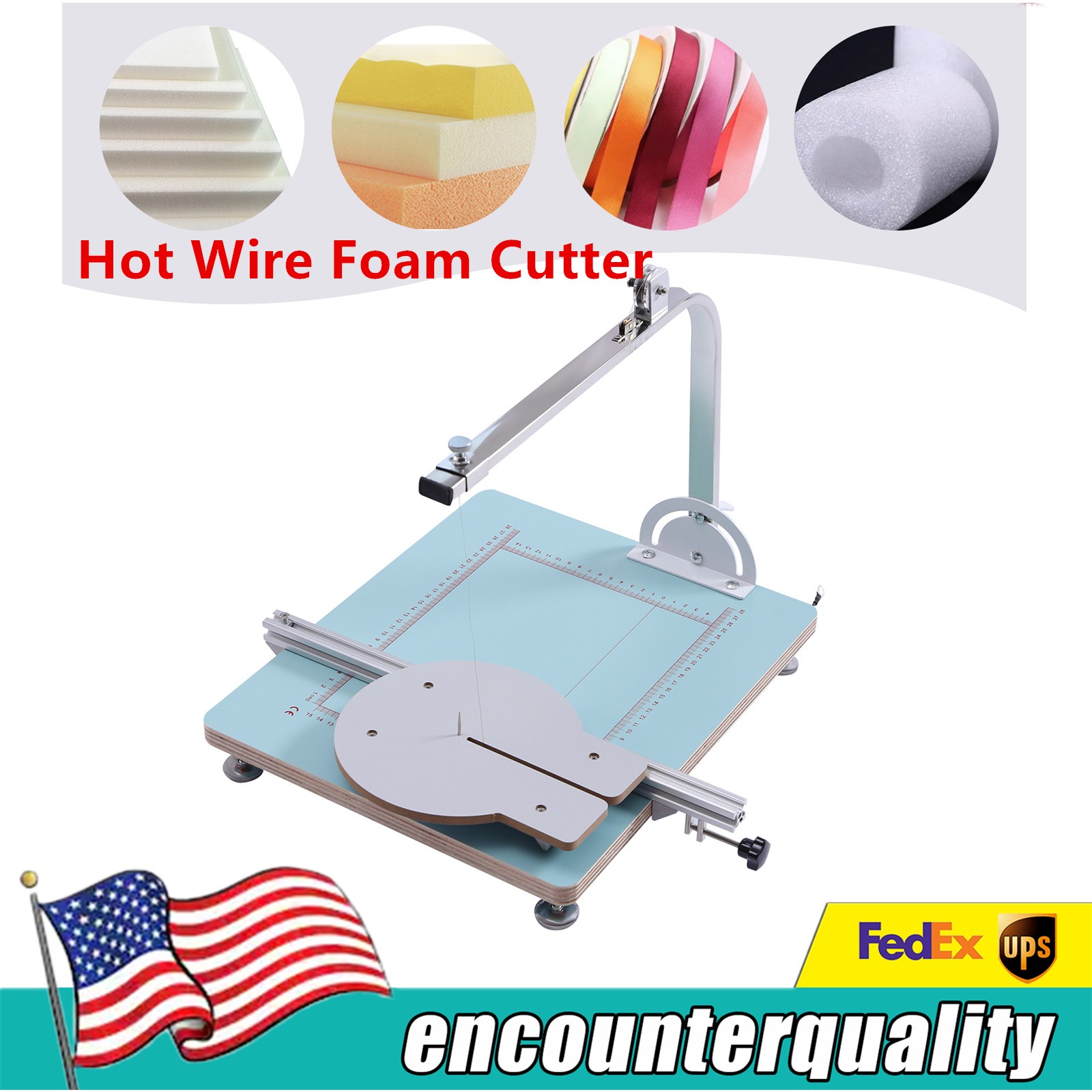 72W Hot Wire Foam Cutter Working Table Tool Sponge Styrofoam Cutting Machine US