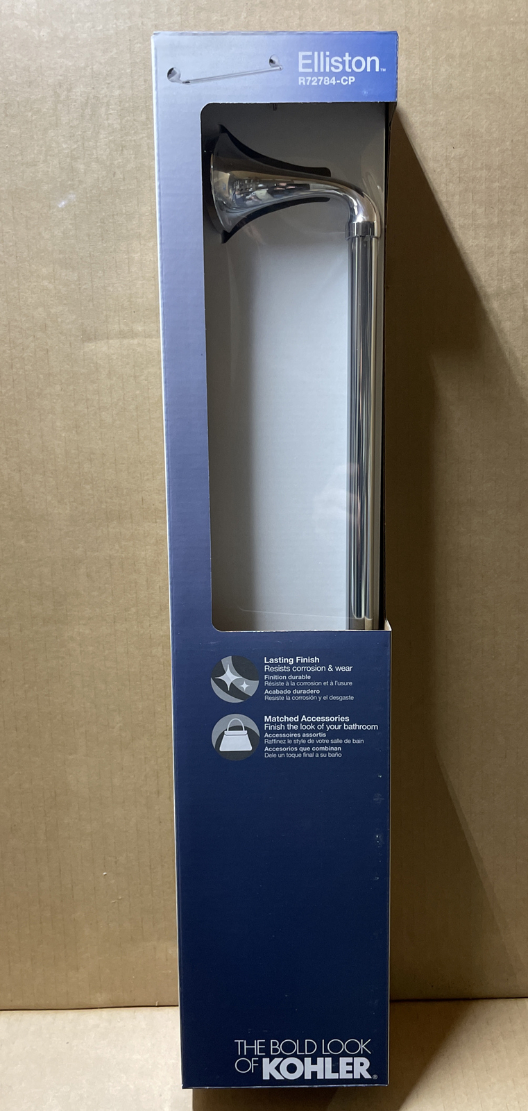 KOHLER K-R72784-CP Elliston 18 in. Towel Bar, 18 Inch, Polished Chrome