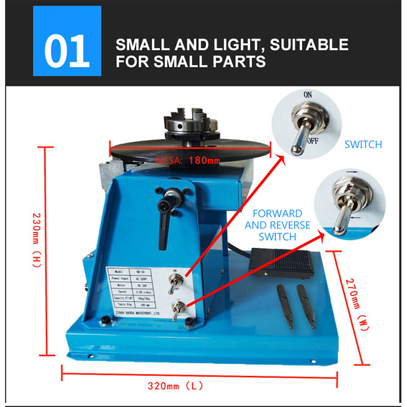 10kg Welding PositionerWelding Rotary PlatformSmall Welding PositionerPositioner
