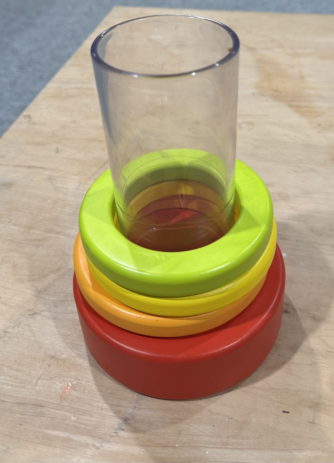 LOVEVERY Original Clear Tube Ring Stacker Explorer Play Kit Montessori