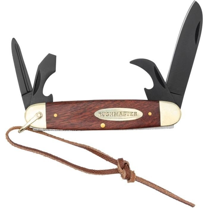 United Cutlery Bushmaster Ranger Pocket Knife Blades Brown Wood Handle - UC3592